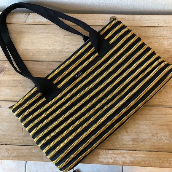Bam Bags Bags Bam Bags Black Purse With Gold Zippers Poshmark